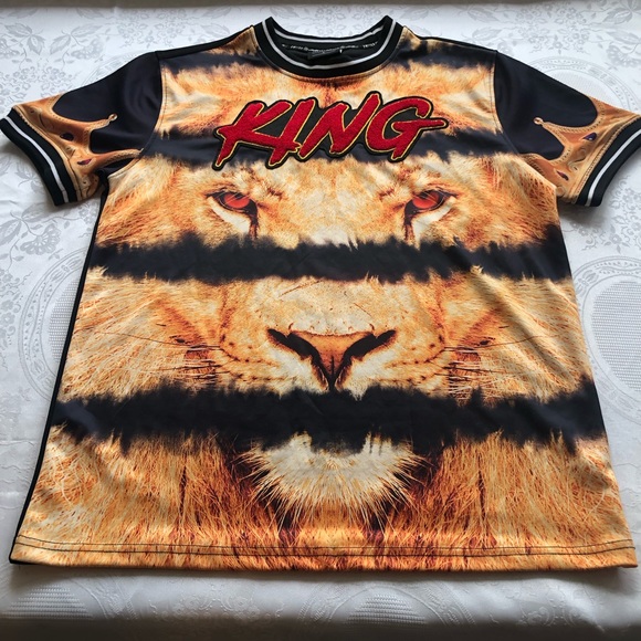 Switch Remarkable Limited Edition King Lion Print Black Cool Shirt Men’s Size L - Picture 13 of 13